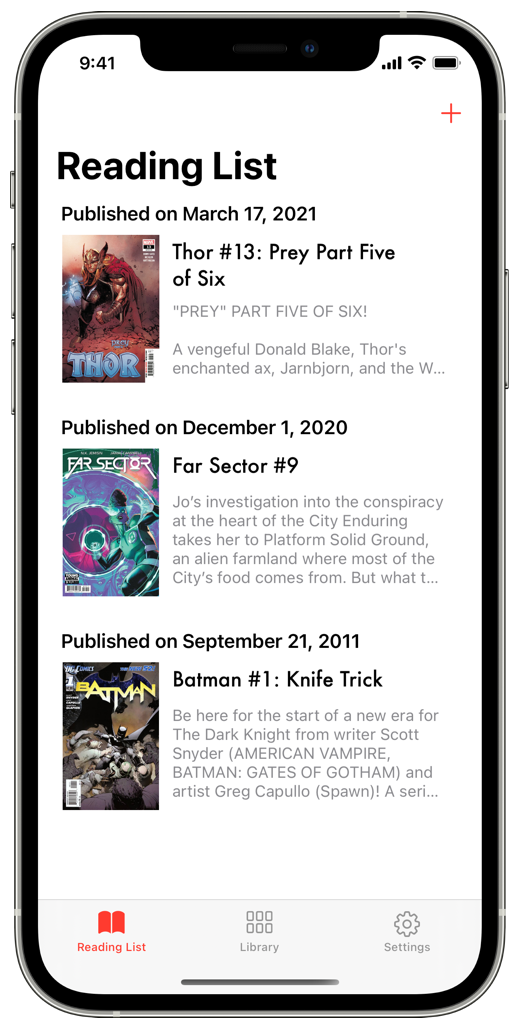 Reading List screenshot